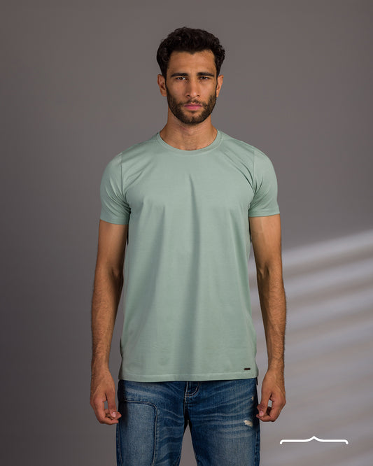 Split T-shirt in Pistachio