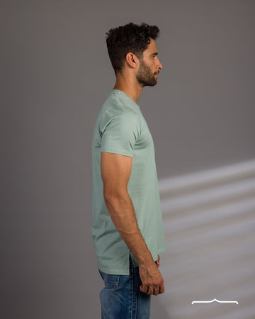 Split T-shirt in Pistachio