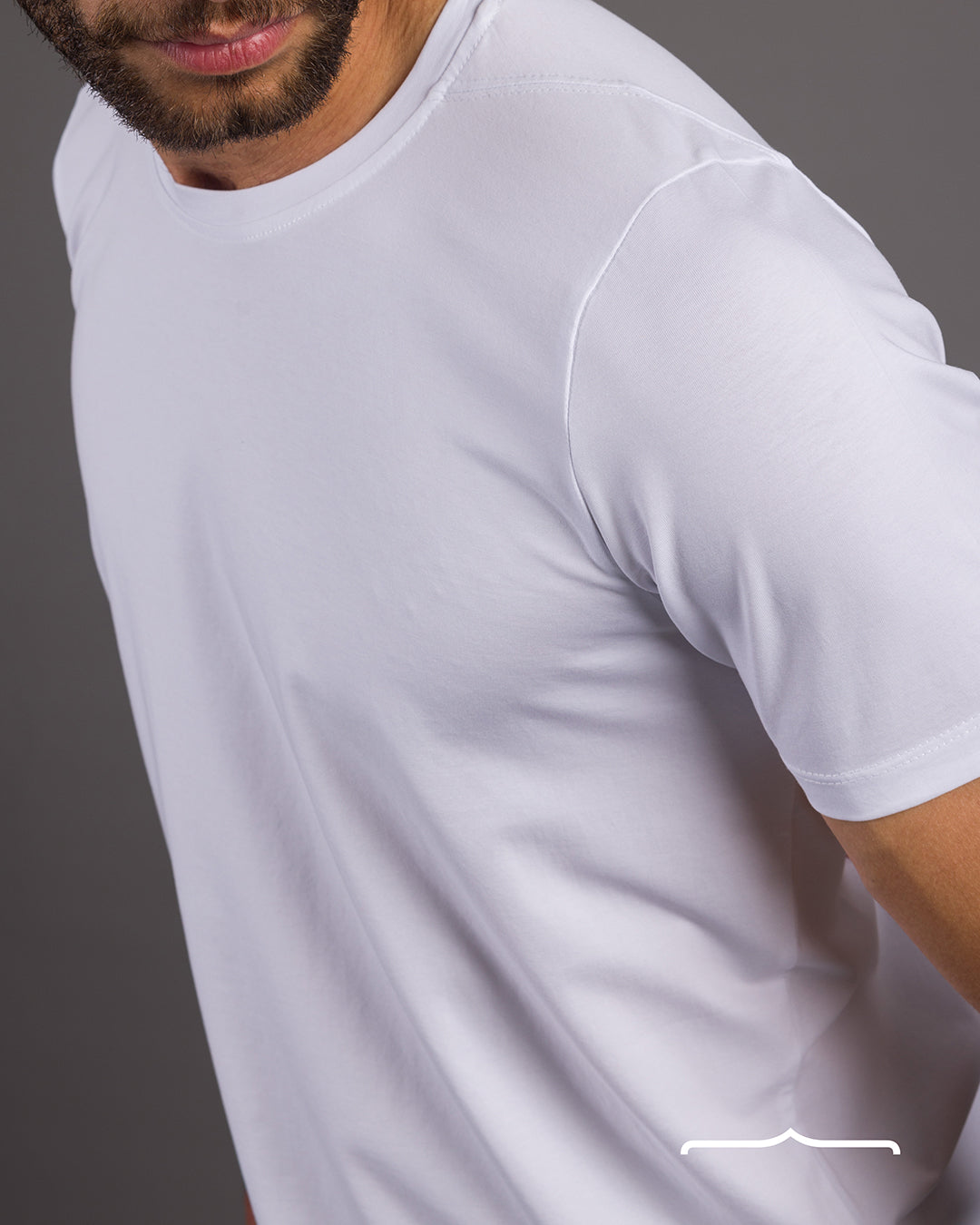 men's Split T-shirt in White