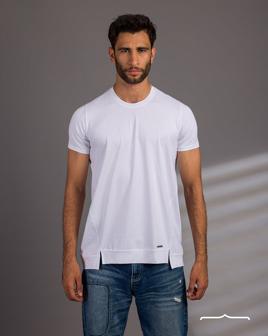 Side Split Volume 2 T-Shirt in White