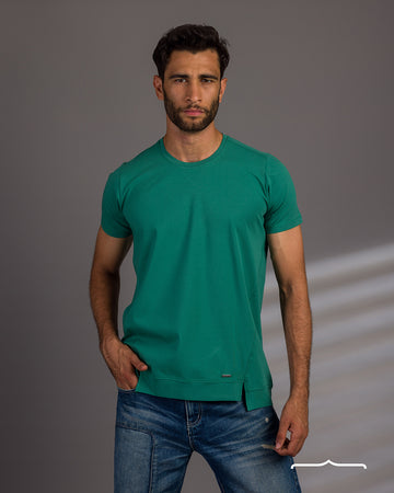 Side Split Volume 2 T-Shirt in Green