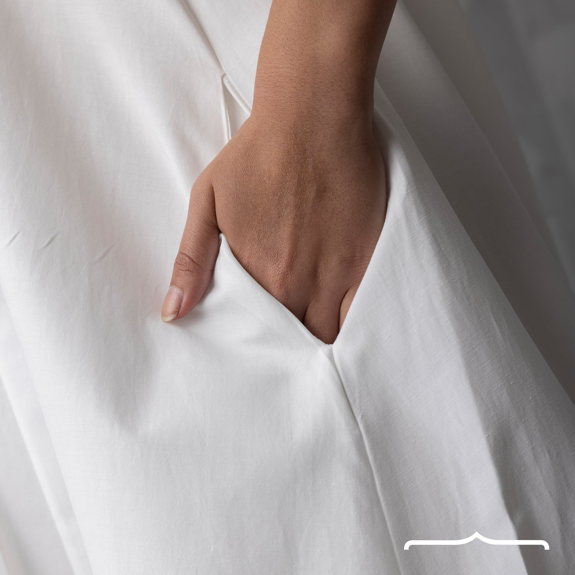 Poplin dress in White