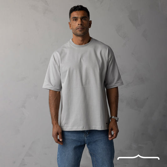 Blurred Oversize T shirt in Light Grey