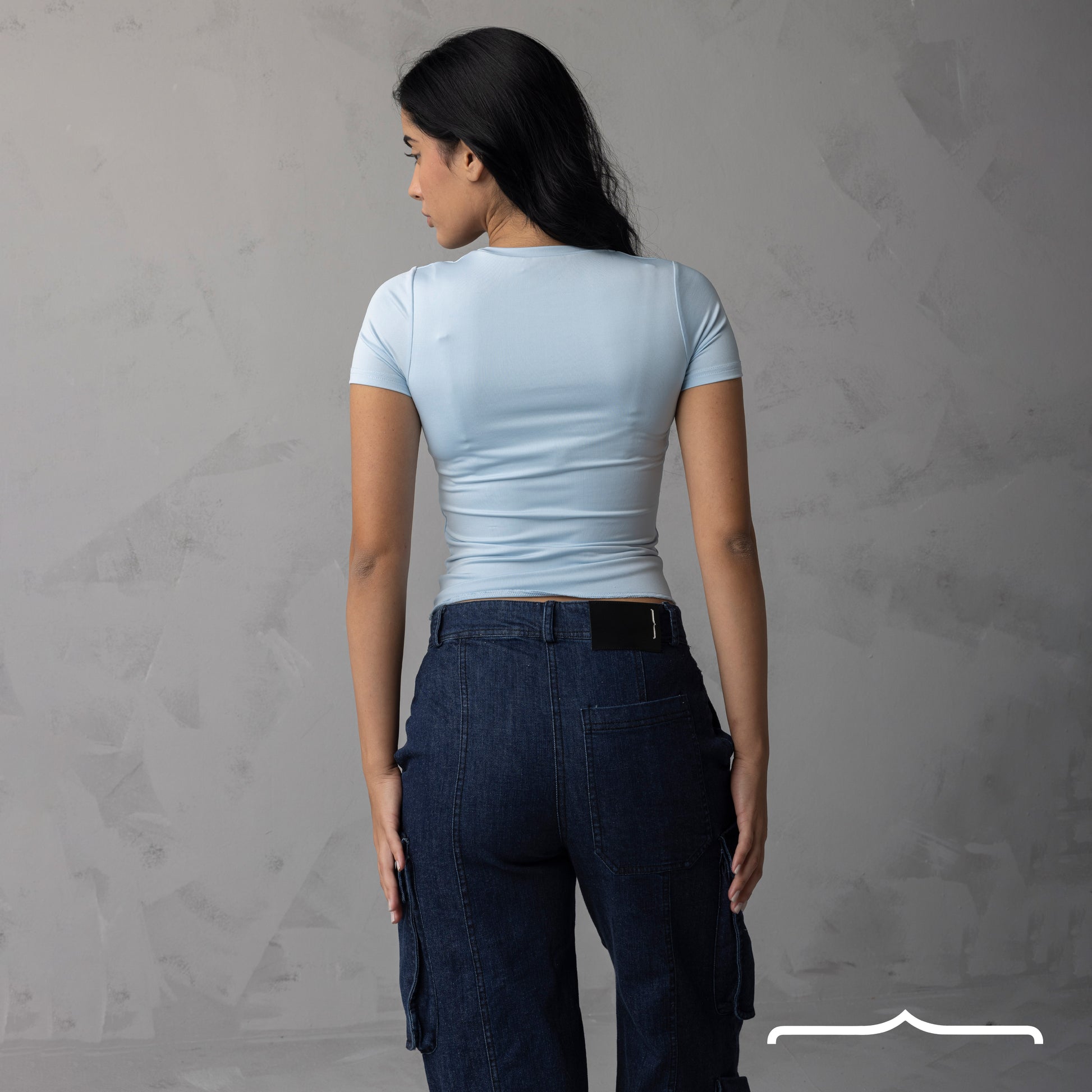 Solid color basic Top in BabyBlue