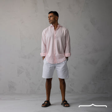 Linen Shirt in Pink for men