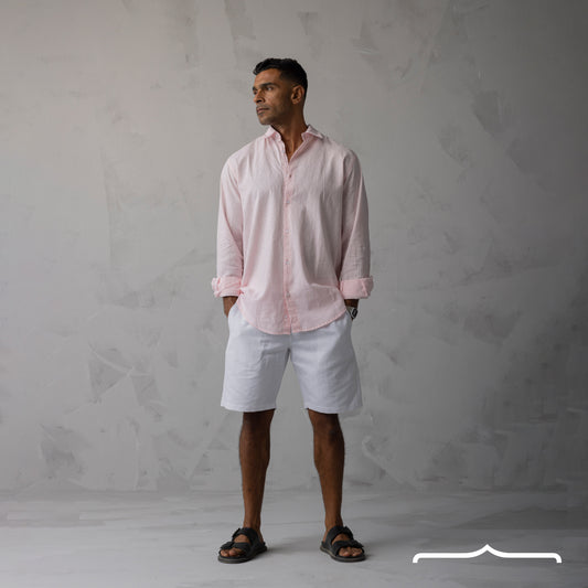 Linen Shirt in Pink for men