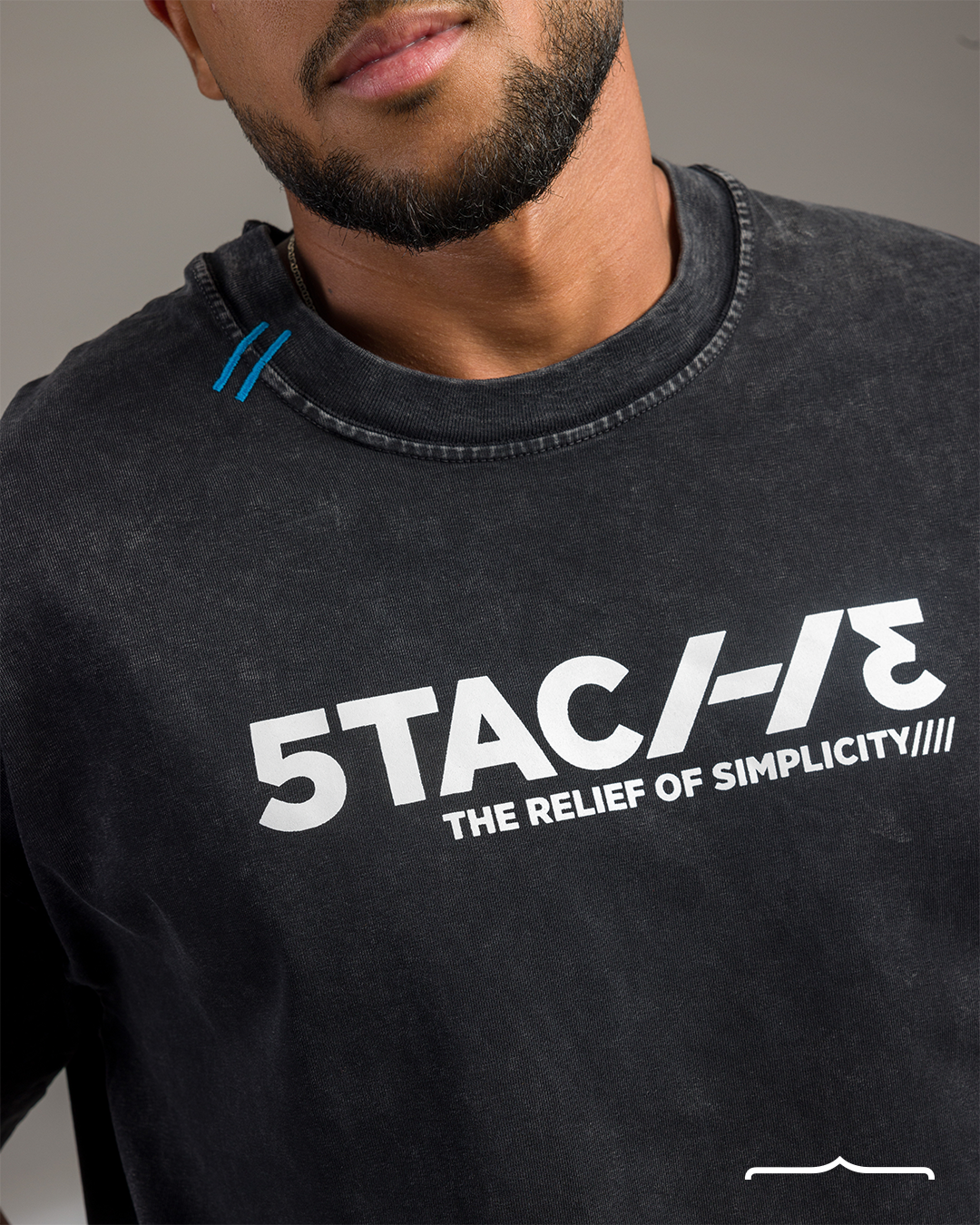 5TAC113 Oversize Washed T-Shirt in Black