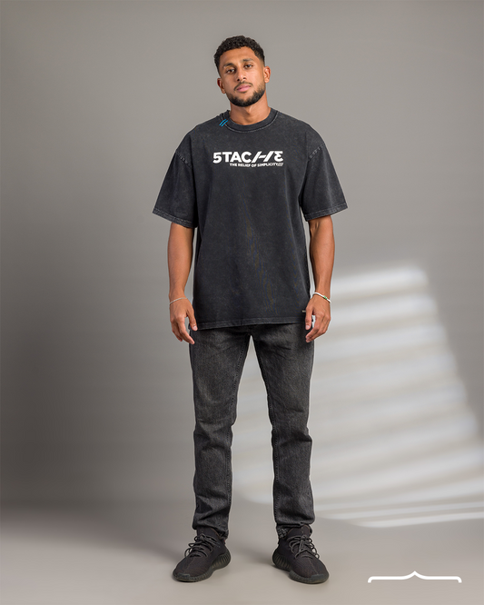 5TAC113 Oversize Washed T-Shirt in Black