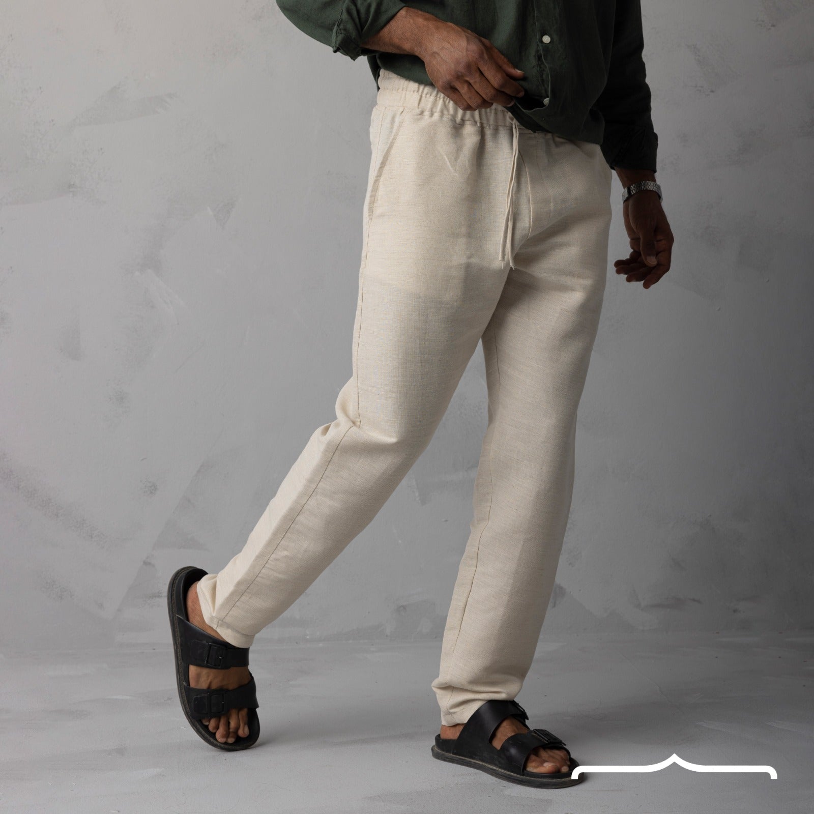 linen pants in Beige