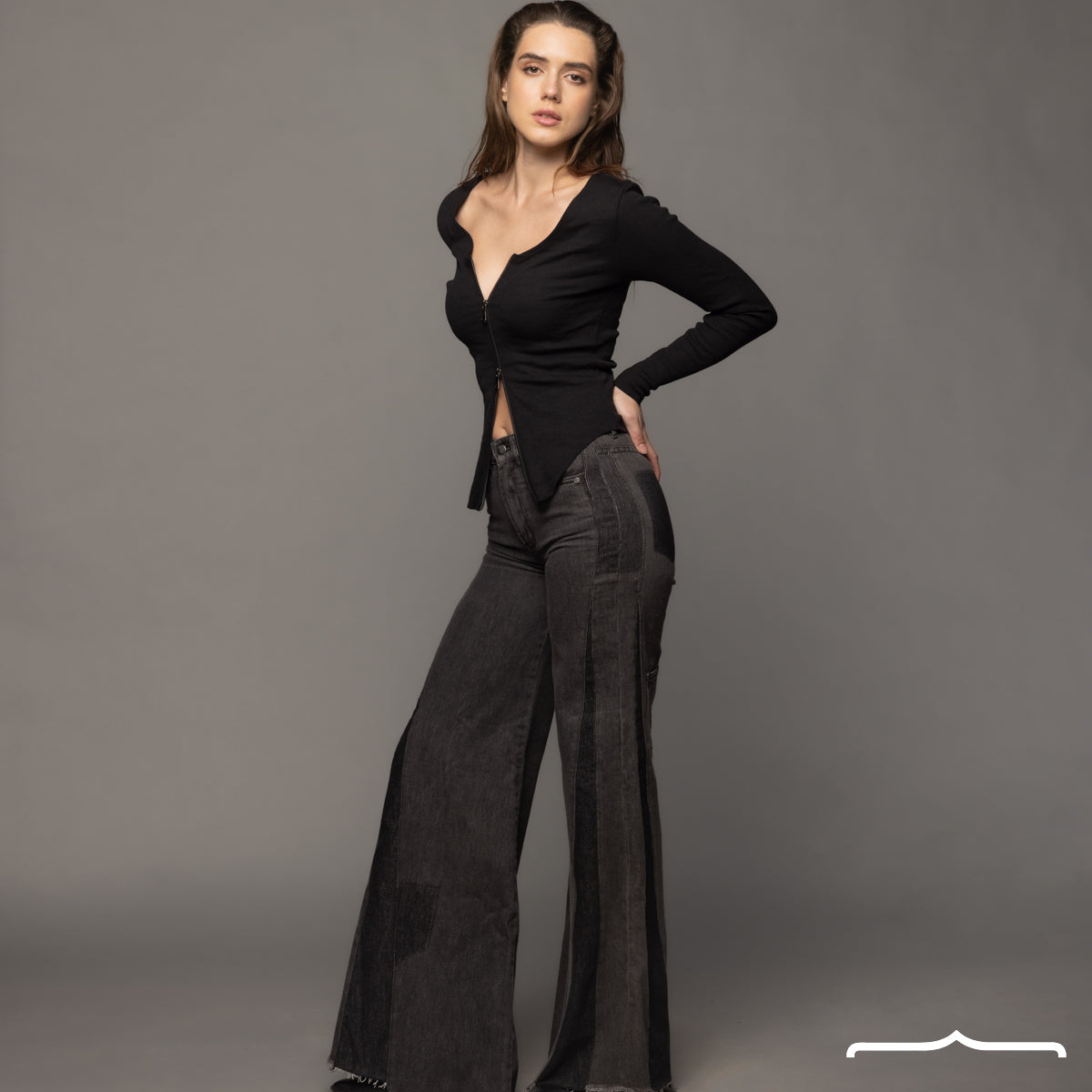 Double sided zipper top