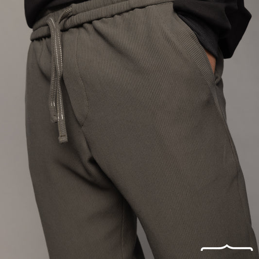 Textured Sweatpants in Olive