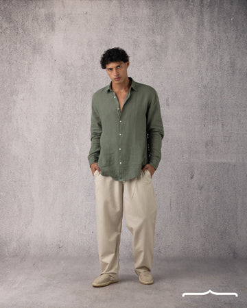 Linen Shirt Volume 2 in Olive