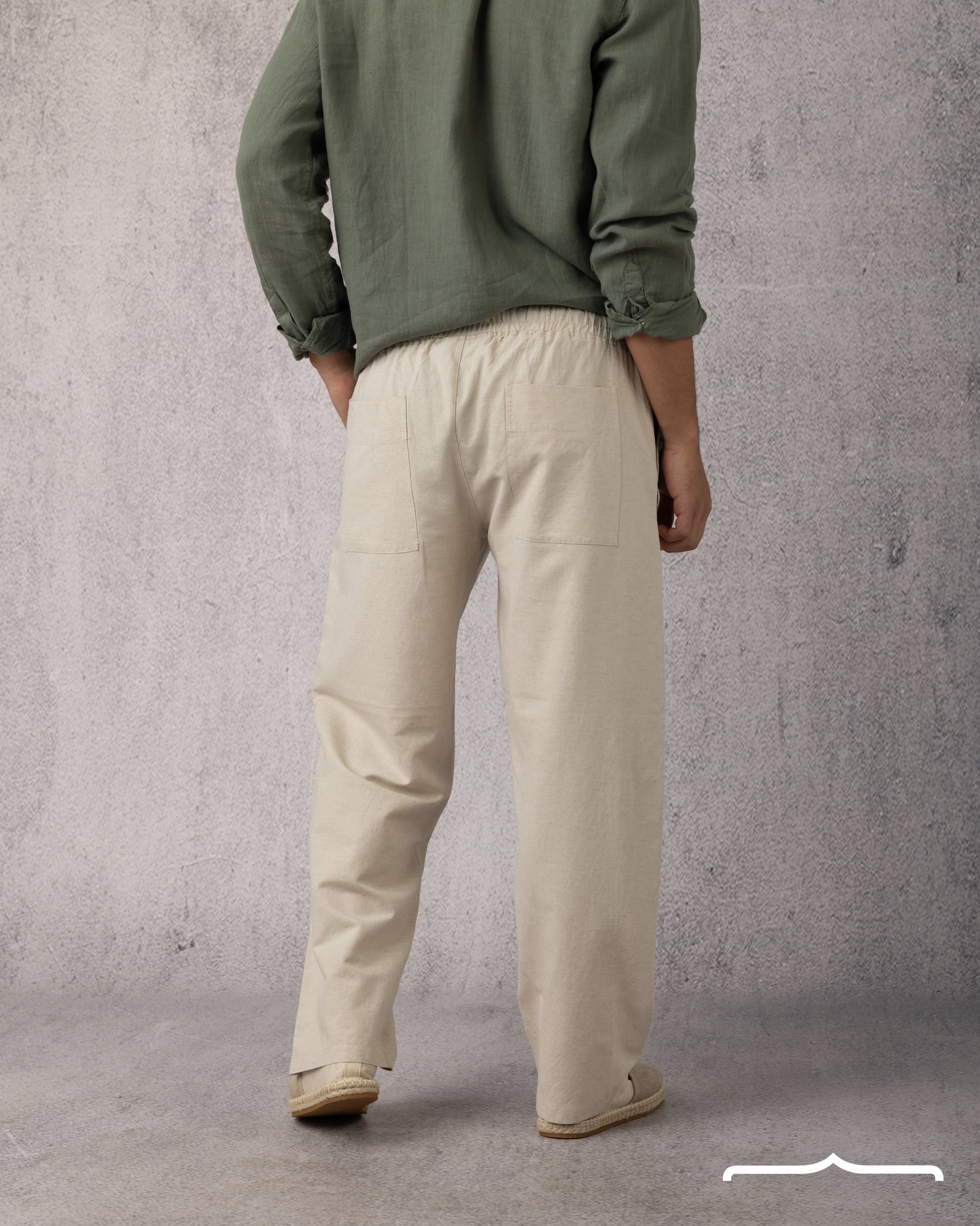 MEN'S Linen Relaxed Pants in Beige