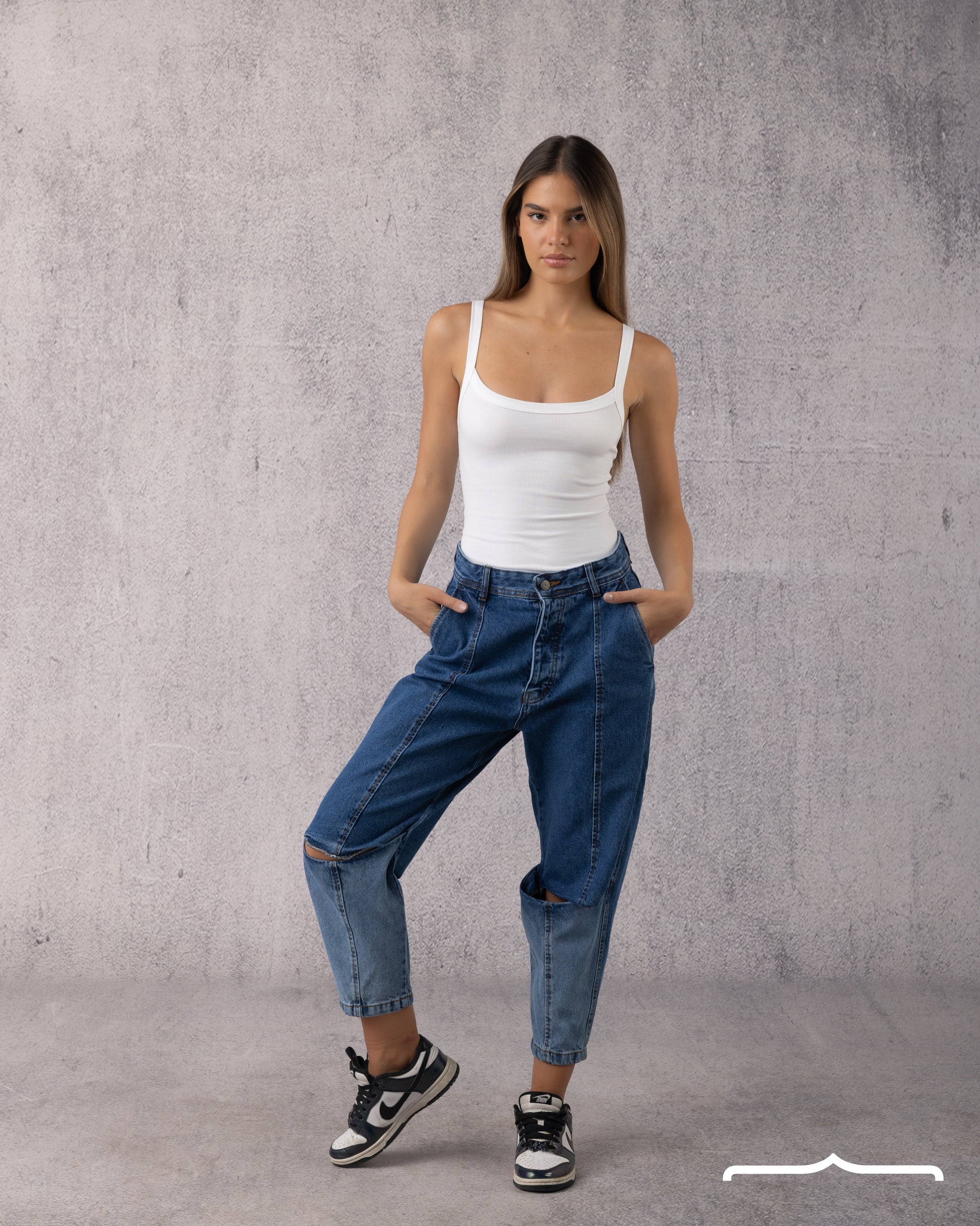 Cutout Denim in Blue