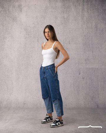 Ribbed Strappy Bodysuit in White