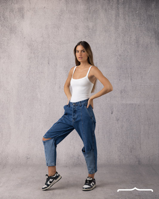 Ribbed Strappy Bodysuit in White