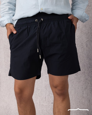 Solid Swim Short in Navy blue
