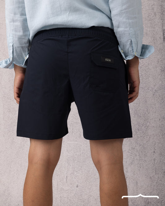 Solid Swim Short in Navy blue