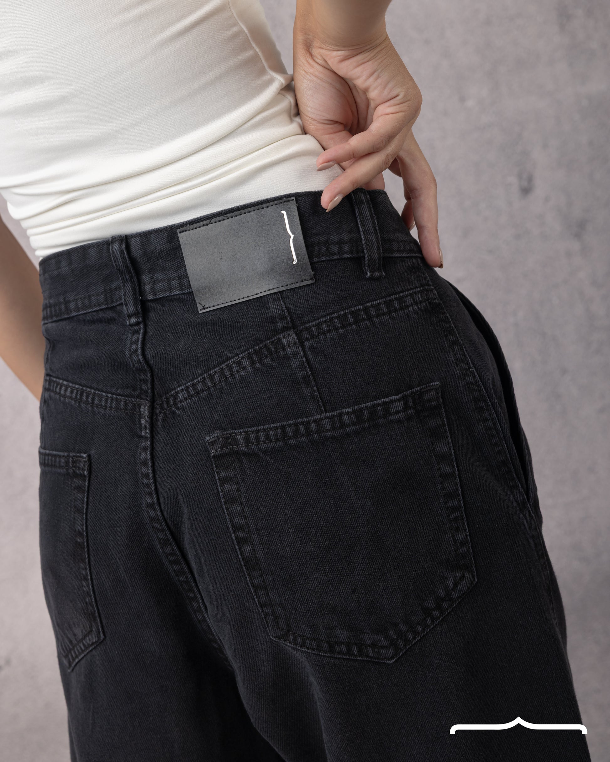mom fit black jeans for women