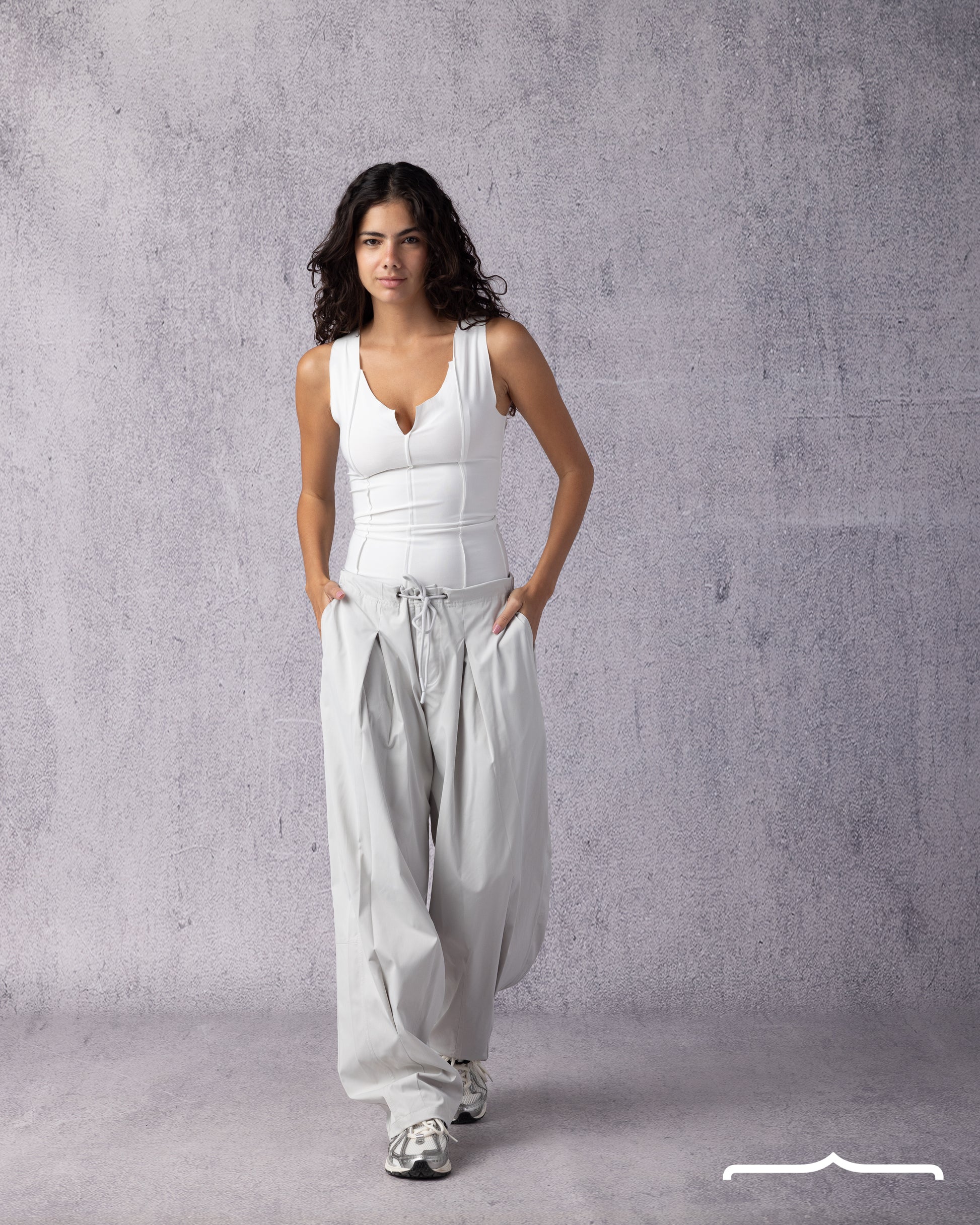 Wide pants in Light Grey