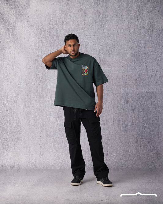 Spark Plug Oversize T-shirt in Olive