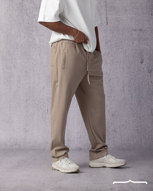 Textured Sweatpants Volume 2 in Beige