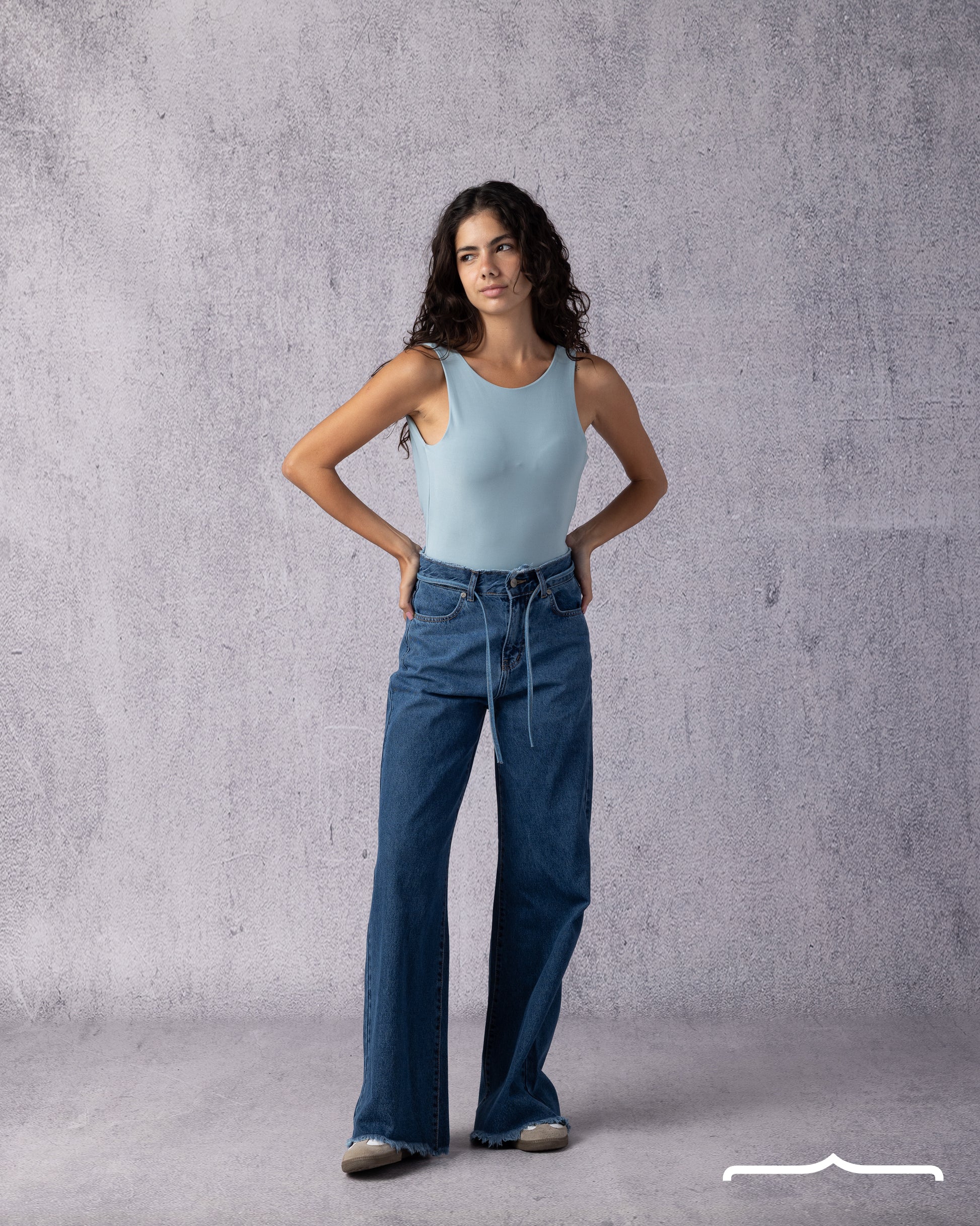 Backless Bodysuit in Baby blue