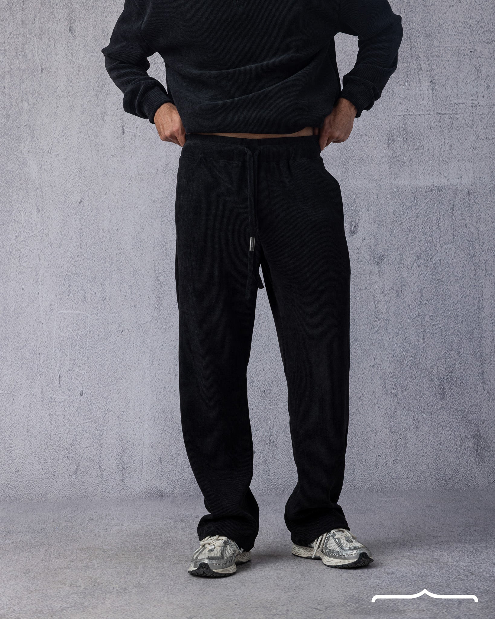 Men's Textured pants in Black - Sizes Till 2XL