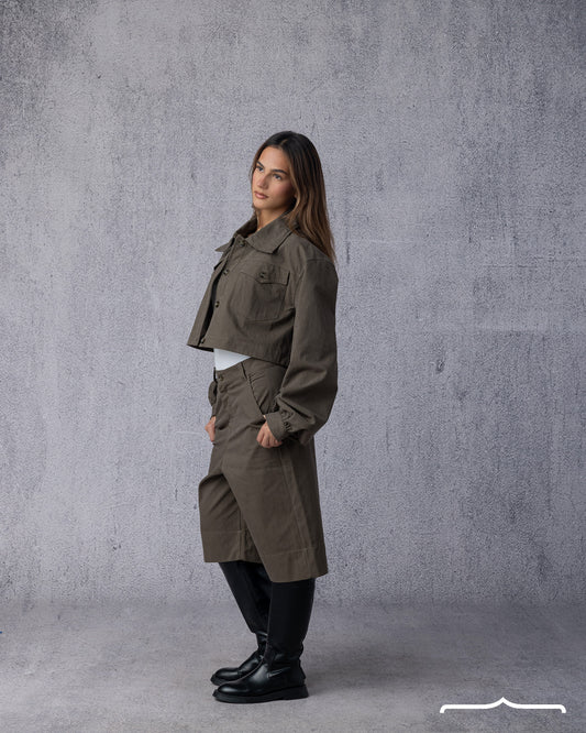 Statement Bermuda Set in Brown