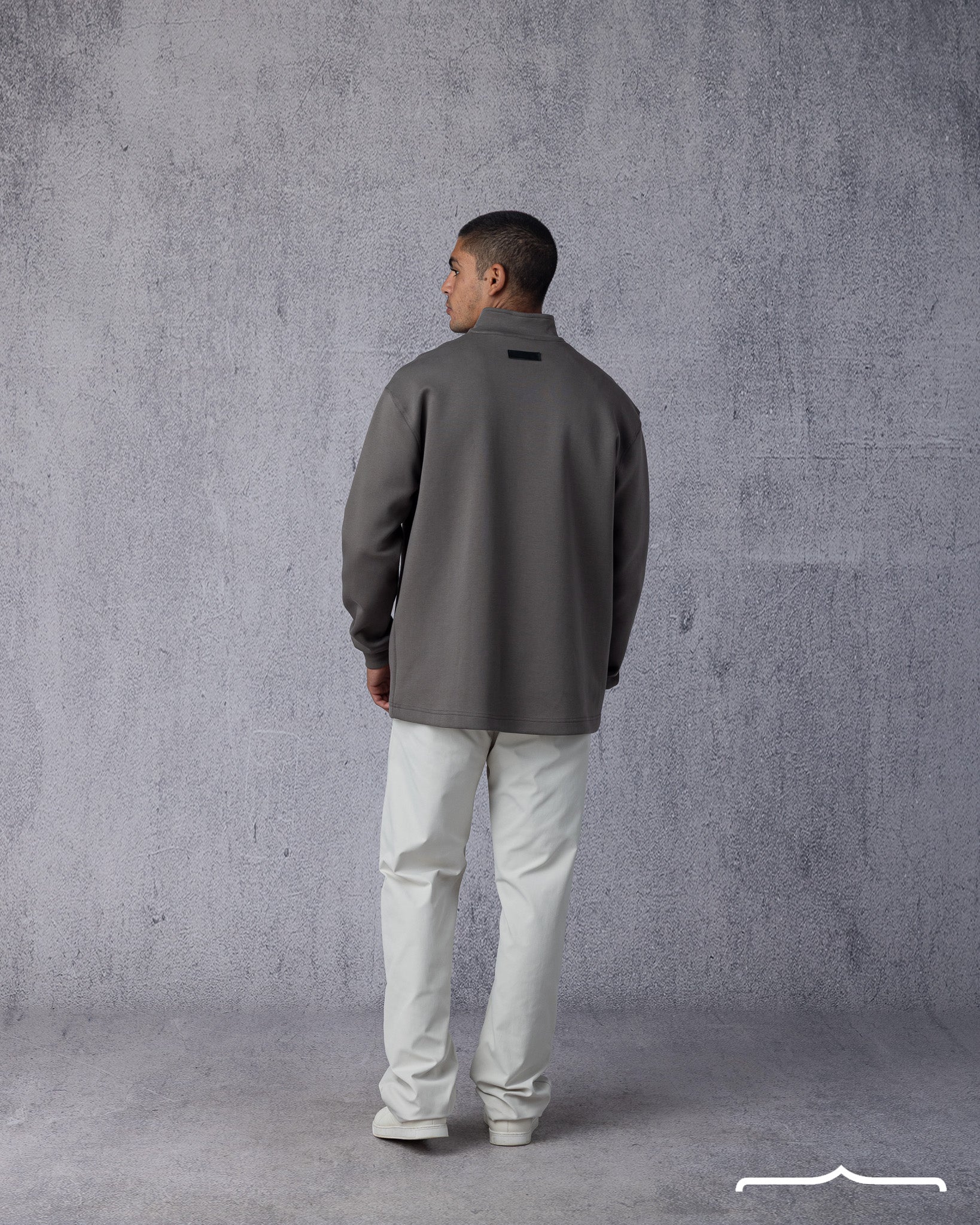 stache's Zip-Collar Sweatshirt in Light Brown