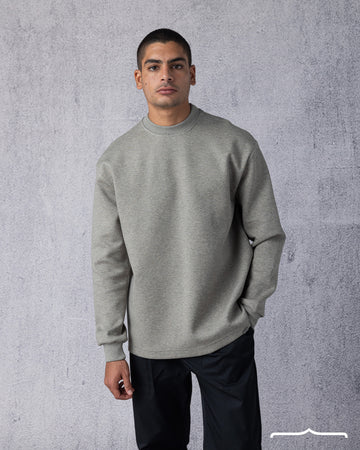 Crew Neck Sweatshirt in Light Grey Volume 2