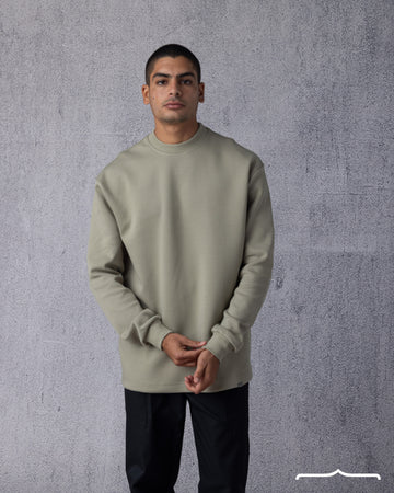 Crew Neck Sweatshirt in Olive Volume 2