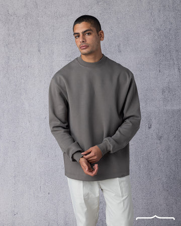 Crew Neck Sweatshirt in Brown Volume 2