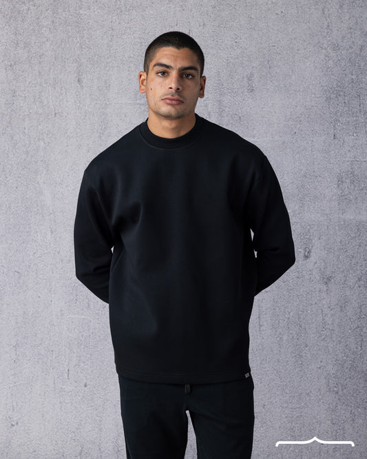 Crew Neck Sweatshirt in Black Volume 2