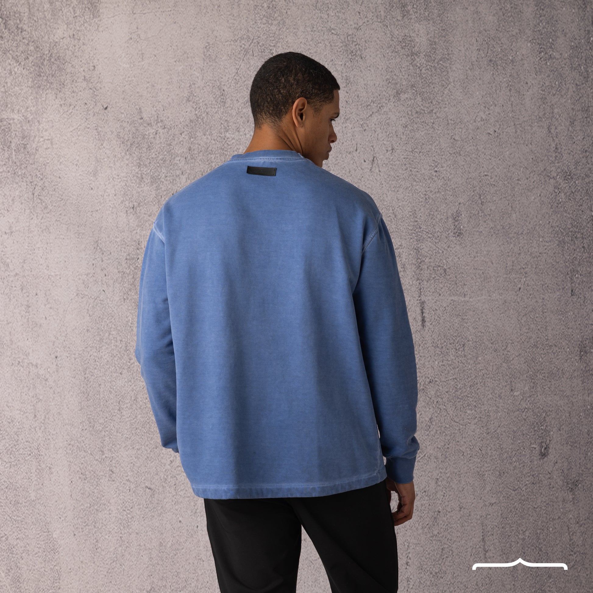 men's blue Washed sweatshirt