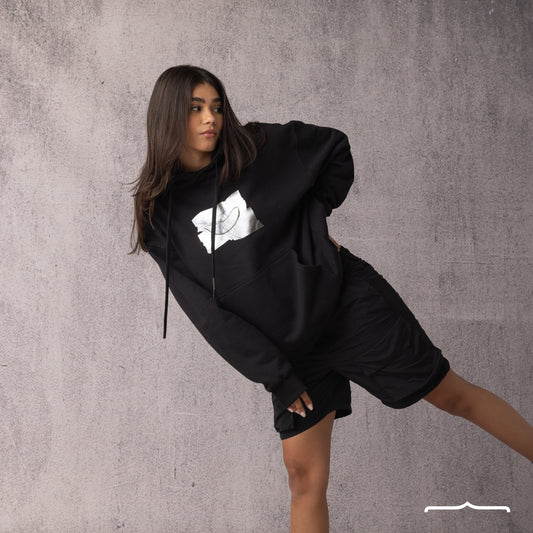 3D Banana print Hoodie in Black