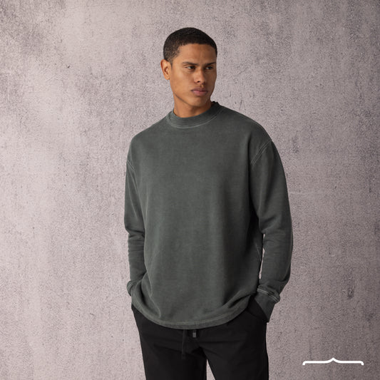 Washed Sweatshirt in Olive