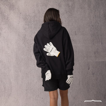 Gloves Hoodie in Black
