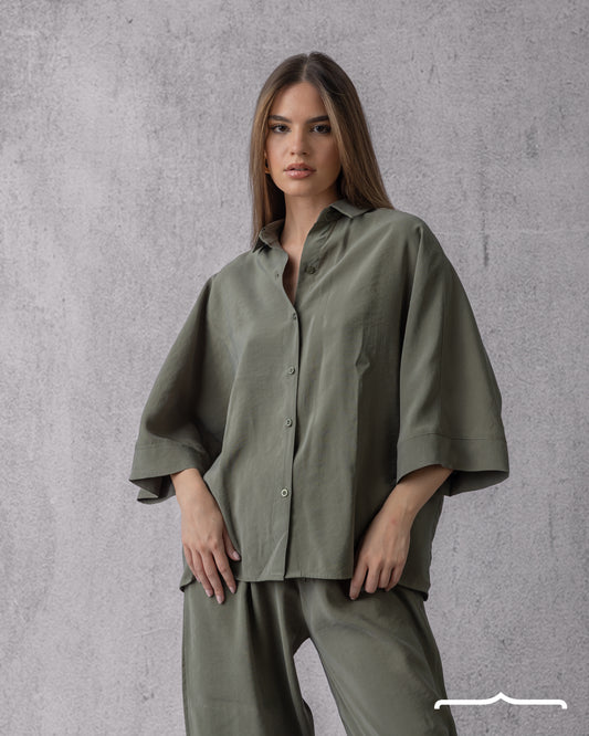 Boxy Flow Set in Olive