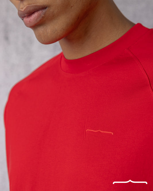 Raglan Rubber Icon in Regular Fit in Red