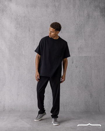 Textured T-shirt in Black volume 2