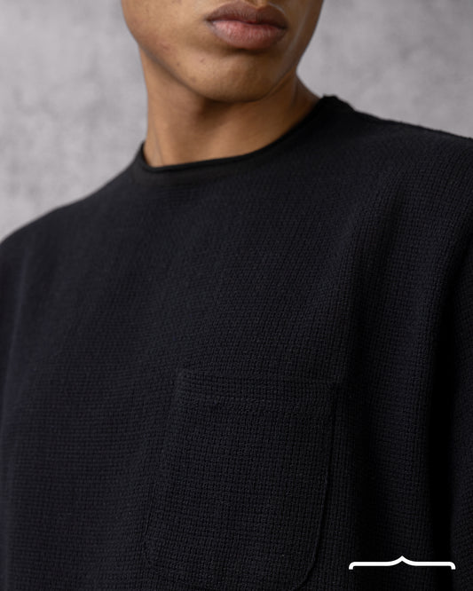 Textured T-shirt in Black volume 2