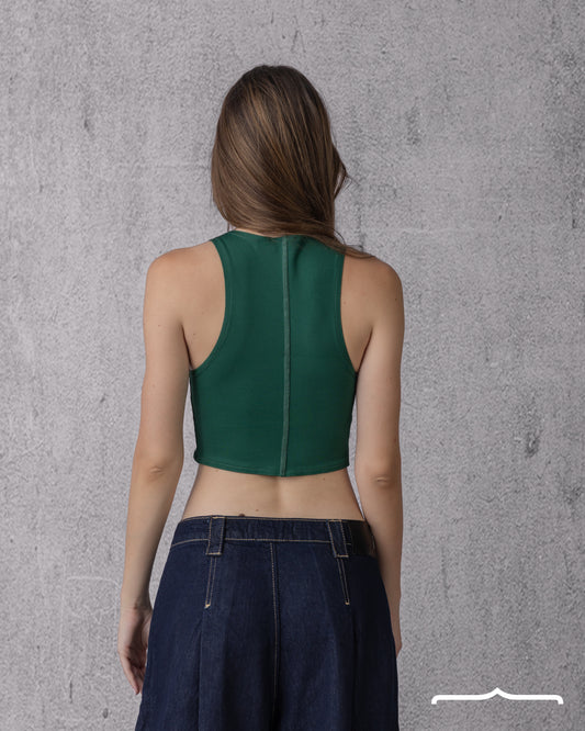 detail tank top in Olive
