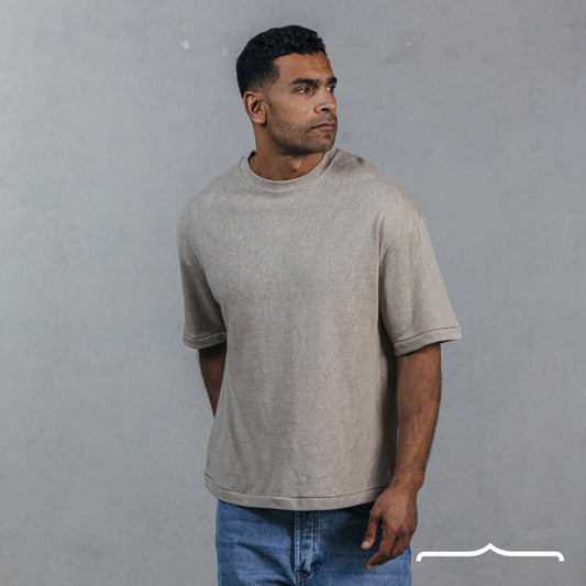 Boxy Fit Oversized Knitwear in Beige