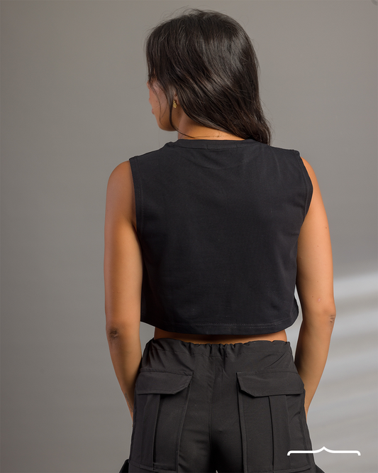 Basic Crop Top in Black