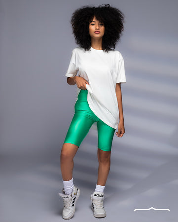 Bikershort in Metallic green