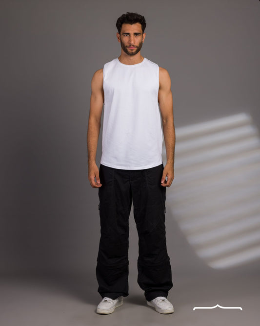 Sleeveless T-Shirt Volume 2 in White