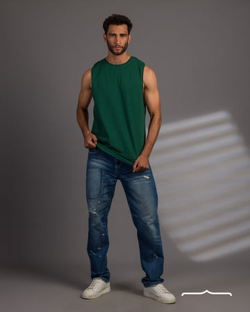 Sleeveless T-Shirt Volume 2 in Olive