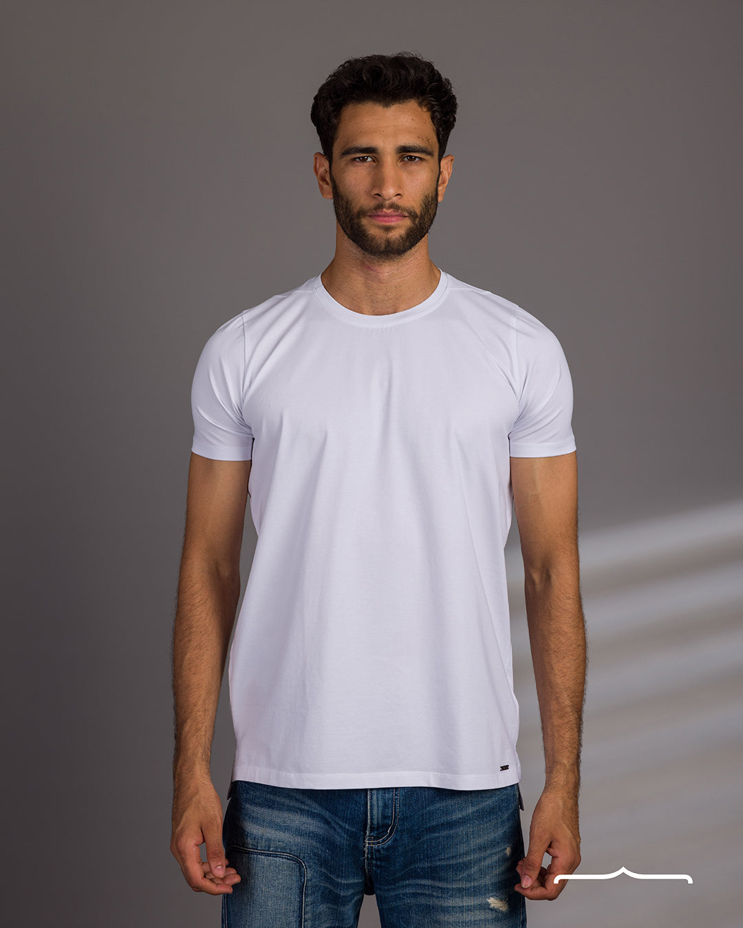 Split T-shirt in White