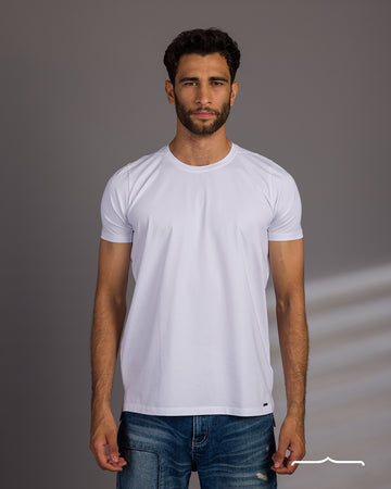 Split T-shirt in White